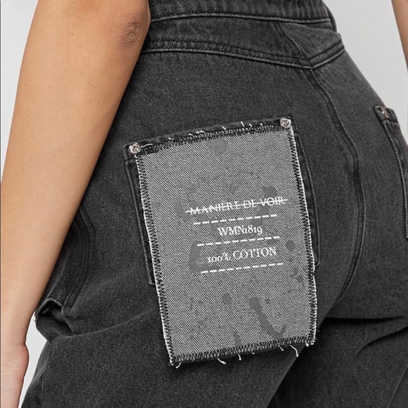 Washed black straight jeans - Picture 3 of 4